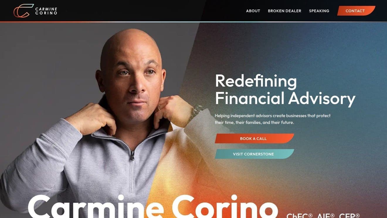 Carmine Corino homepage screenshot