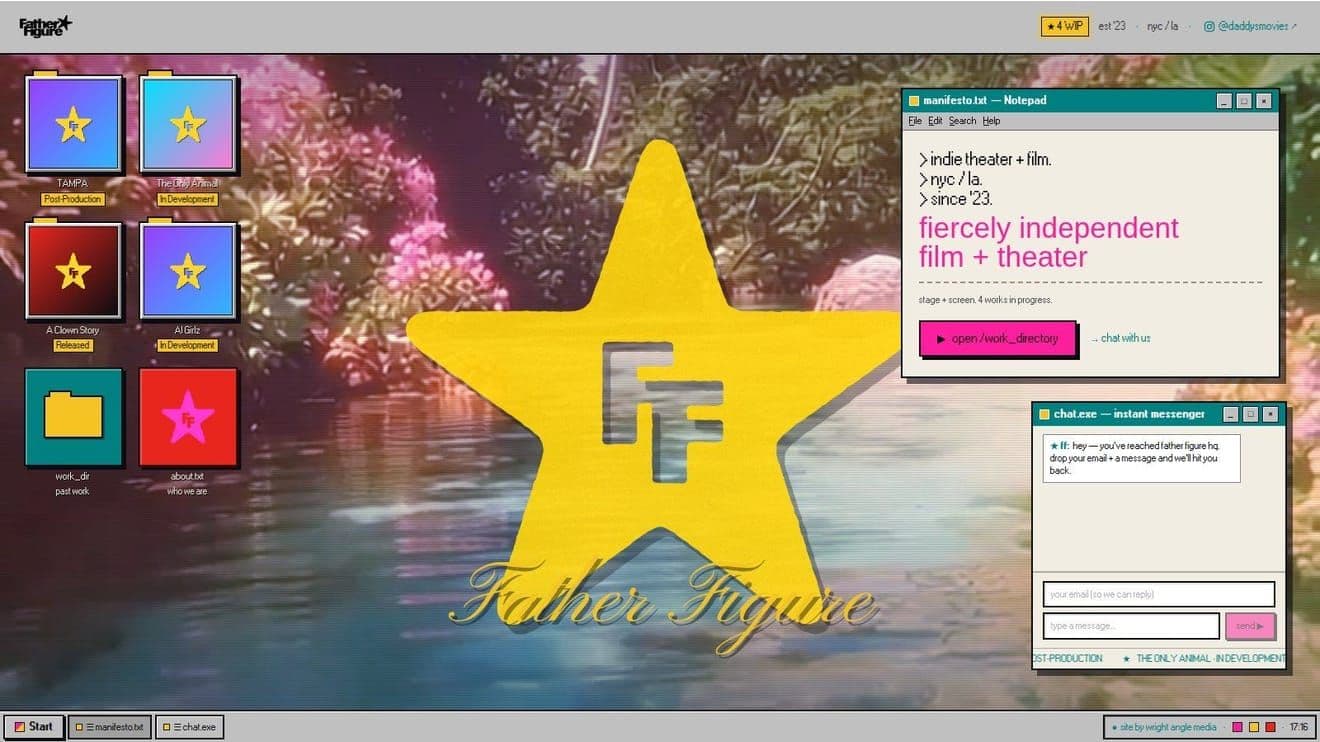 Father Figure homepage screenshot